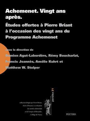 cover image of Achemenet. Vingt ans apres